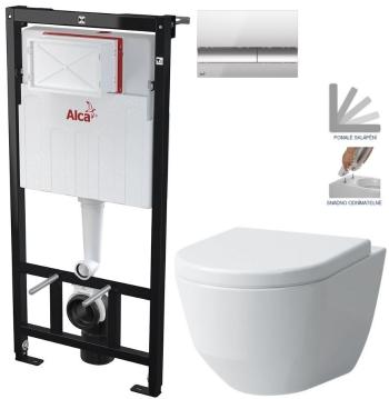 ALCADRAIN Sádromodul předstěnový instalační systém s chromovým tlačítkem M1721 + WC LAUFEN PRO + SEDÁTKO AM101/1120 M1721 LP3