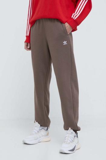 Tepláky adidas Originals Essentials Fleece Joggers hnědá barva, hladké, IR5974