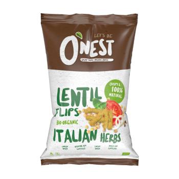 Křupky čočkové italské bylinky 75 g BIO   O´NEST