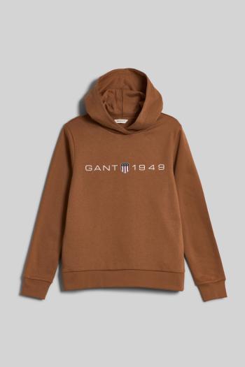 MIKINA GANT REG PRINTED GRAPHIC HOODIE ROASTED WALNUT