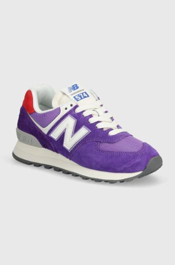 Sneakers boty New Balance 574 fialová barva, WL574YE2