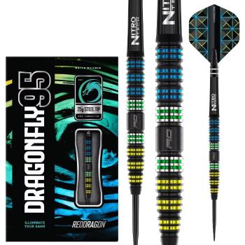 Dart szett steel Red Dragon Dragonfly 95 Black - Tapered 25g, 90%