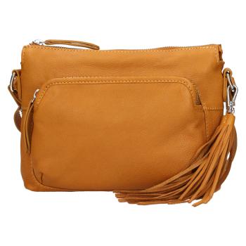 Dámská kožená crossbody kabelka The Trend Emma - hořčicová