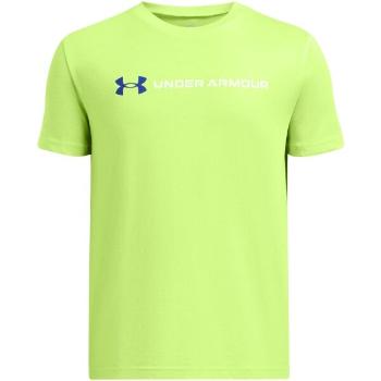 Under Armour WORDMARK Chlapecké triko, světle zelená, velikost