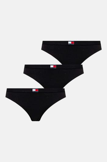 Tanga Tommy Hilfiger 3-pack černá barva, UW0UW05641