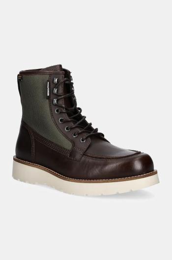 Boty Tommy Hilfiger TH AMERICAN MIX CORDURA BOOT pánské, hnědá barva, FM0FM05196