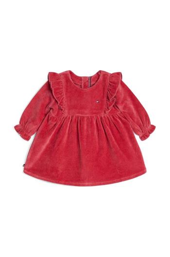 Šaty Tommy Hilfiger růžová barva, mini, KN0KN02001