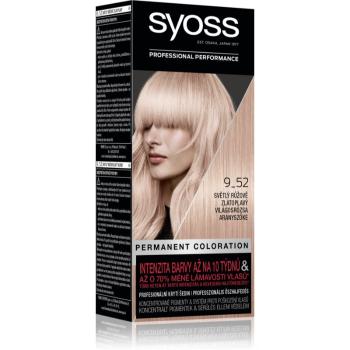 Syoss Color permanentní barva na vlasy odstín 9-52 Světlý růžově zlatoplavý 2x50 ml