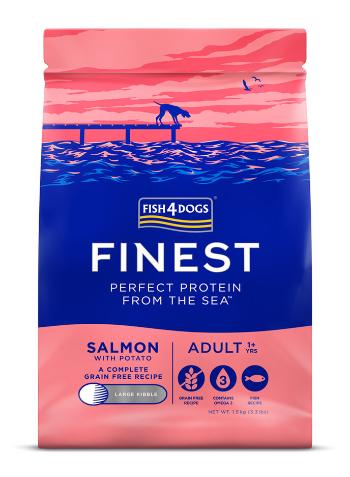 FISH4DOGS Granule malé pro dospělé psy Finest losos s bramborami 1,5 kg, 1+