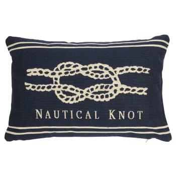 Béžovo-modrý gobelínový polštář s uzlem Nautical knot I - 45*15*30cm EVHKDPNPK