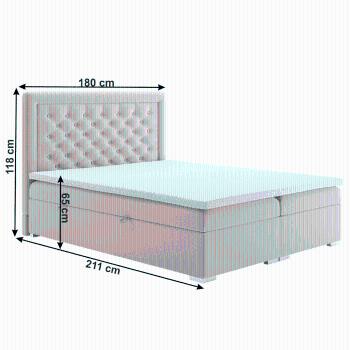 Boxspringová postel DORMAN Tempo Kondela 180 x 200 cm