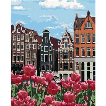 Diamondi - Diamantové malování - TULIPÁNY V AMSTERDAMU II, 40x50 cm, bez rámu a bez vypnutí plátna (606006A)