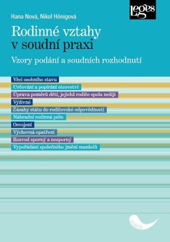 Rodinné vztahy v soudní praxi - Vzory podání a soudních rozhodnutí - Hana Nová, Nikol Hönigová