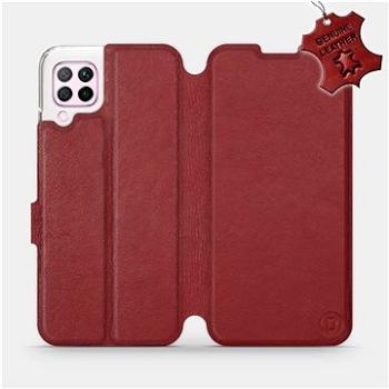 Flip pouzdro na mobil Huawei P40 Lite - Tmavě červené - kožené -   Dark Red Leather (5903516138913)