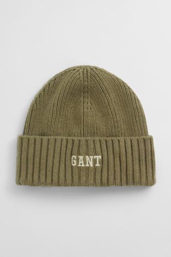 ČEPICE GANT GRAPHIC COTTON BEANIE WASHED OLIVE