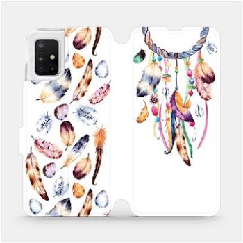 Flipové pouzdro na mobil Samsung Galaxy A51 - M003S Lapač a barevná pírka (5903516121625)