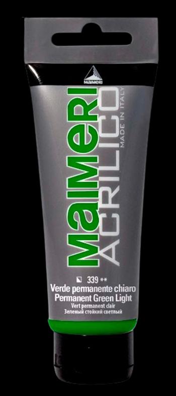 MAIMERI ACRILICO - Akrylové farby 339 - permanent green light, 0,075 L