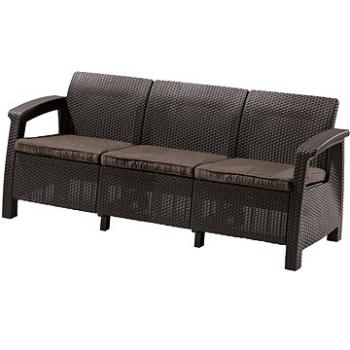 KETER Lavice zahradní CORFU LOVE SEAT MAX, hnědá 182cm (17/428)