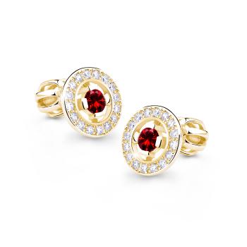 Cutie Diamonds Jedinečné náušnice ze žlutého zlata s rubíny a diamanty DZ6413-1988-30-RU-X-1