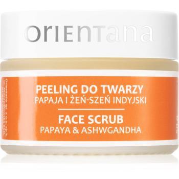 Orientana Papaya & Ashwagandha Face Scrub hidratáló arcmaszk 50 g