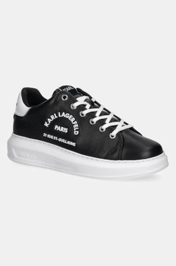 Kožené sneakers boty Karl Lagerfeld KAPRI černá barva, KL62539K