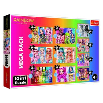 Puzzle kolekce módních panenek RAINBOW HIGH 10 v 1