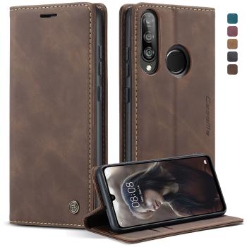 CASEME Flipové puzdro pre Huawei P30 Lite tmavohnedé