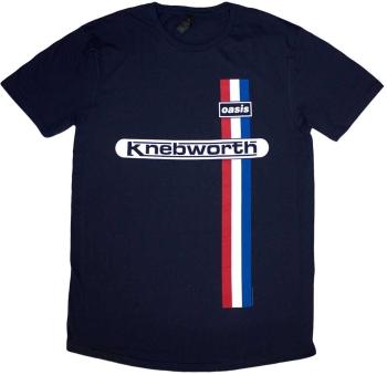 Oasis Tričko Knebworth Vertical Stripe Unisex Navy Blue L