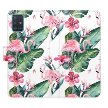 Flipové pouzdro iSaprio - Flamingos Pattern - Samsung Galaxy A51