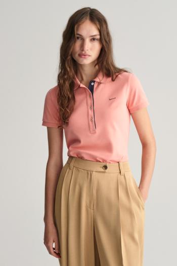 POLOKOŠILE GANT CONTRAST COLLAR SS PIQUE POLO PEACHY PINK