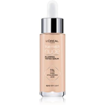 L’Oréal Paris True Match Nude Plumping Tinted Serum sérum pro sjednocení barevného tónu pleti odstín 0.5-2 Very Light 30 ml