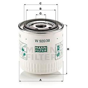 MANN-FILTER W920/38 pro vozy VOLVO (W920/38)