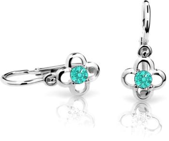 Cutie Jewellery Dětské náušnice z bílého zlata C1944-10-X-2 světle zelená