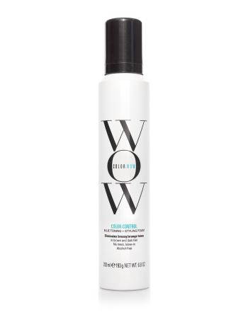 Color Wow Stylingová tónovací pěna pro tmavé vlasy Color Control (Blue Toning + Styling Foam) 200 ml