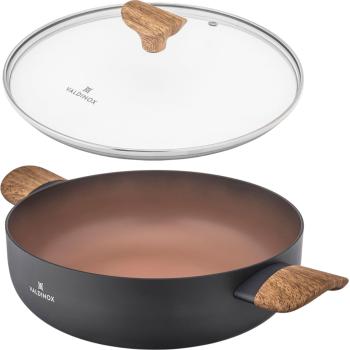 Valdinox Oală puțin adâncă cu capac Morgan 26 cm,3,4 l