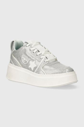 Sneakers boty Chiara Ferragni Sneakers School stříbrná barva, CF3312_004