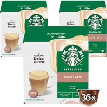 STARBUCKS® Caffe Latte by NESCAFE® DOLCE GUSTO® kávové kapsle -   karton 3x12 ks (12449415)