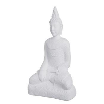 BUDDHA szobor, fehér 58 cm