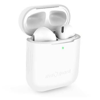 AlzaGuard Skinny Silicone Case pro AirPods 1. a 2. generace bílé (AGD-ACSS1W)