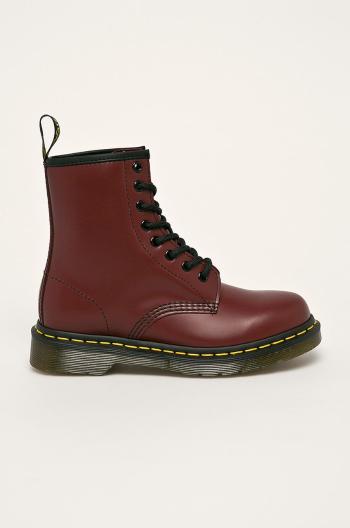 Kožené workery Dr. Martens 1460 vínová barva, na platformě, 11822600