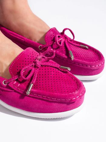 Mocasini roz trendy pentru femei fără toc