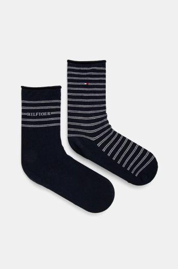 Ponožky Tommy Hilfiger 2-pack dámské, tmavomodrá barva, 701229853