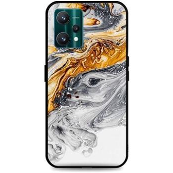 TopQ Kryt LUXURY Realme 9 Pro pevný Marble šedo-zlatý 73289 (Sun-73289)