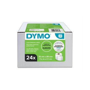 Dymo S0722390 papírové štítky 89mm x 36mm, bílé, velké, 24 x 260 ks