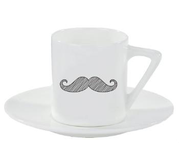 Espresso hrnek s podšálkem 100ml knír movember