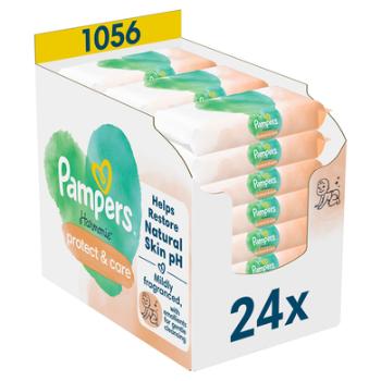 Pampers Harmonie Aqua Calendula vlhčené ubrousky, 1 056 ubrousků (24 x 44 ks)