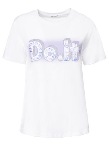 Influencer Póló 'Do-It'  világoslila / ezüst / fehér