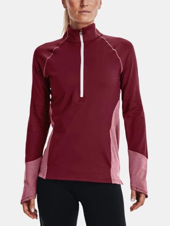 Under Armour UA ColdGear 1/2 Zip-RED Mikina Červená