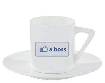 Espresso hrnek s podšálkem 100ml Like a boss