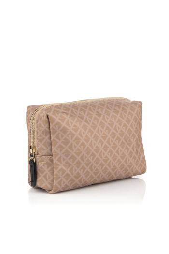 KOSMETICKÁ TAŠKA GANT D1. MONOGRAM PRINT MAKE UP BAG DARK KHAKI